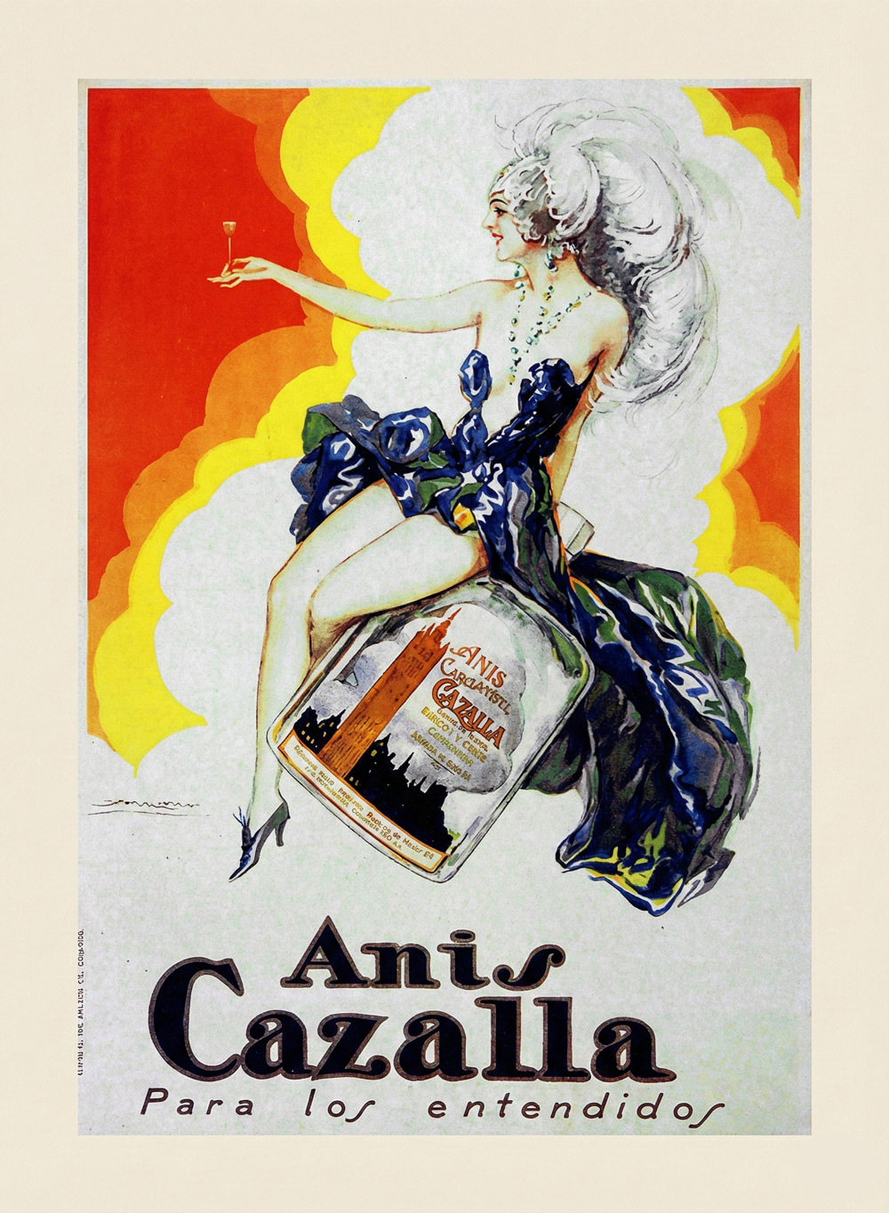 Cartel Habitación Anís Cazalla