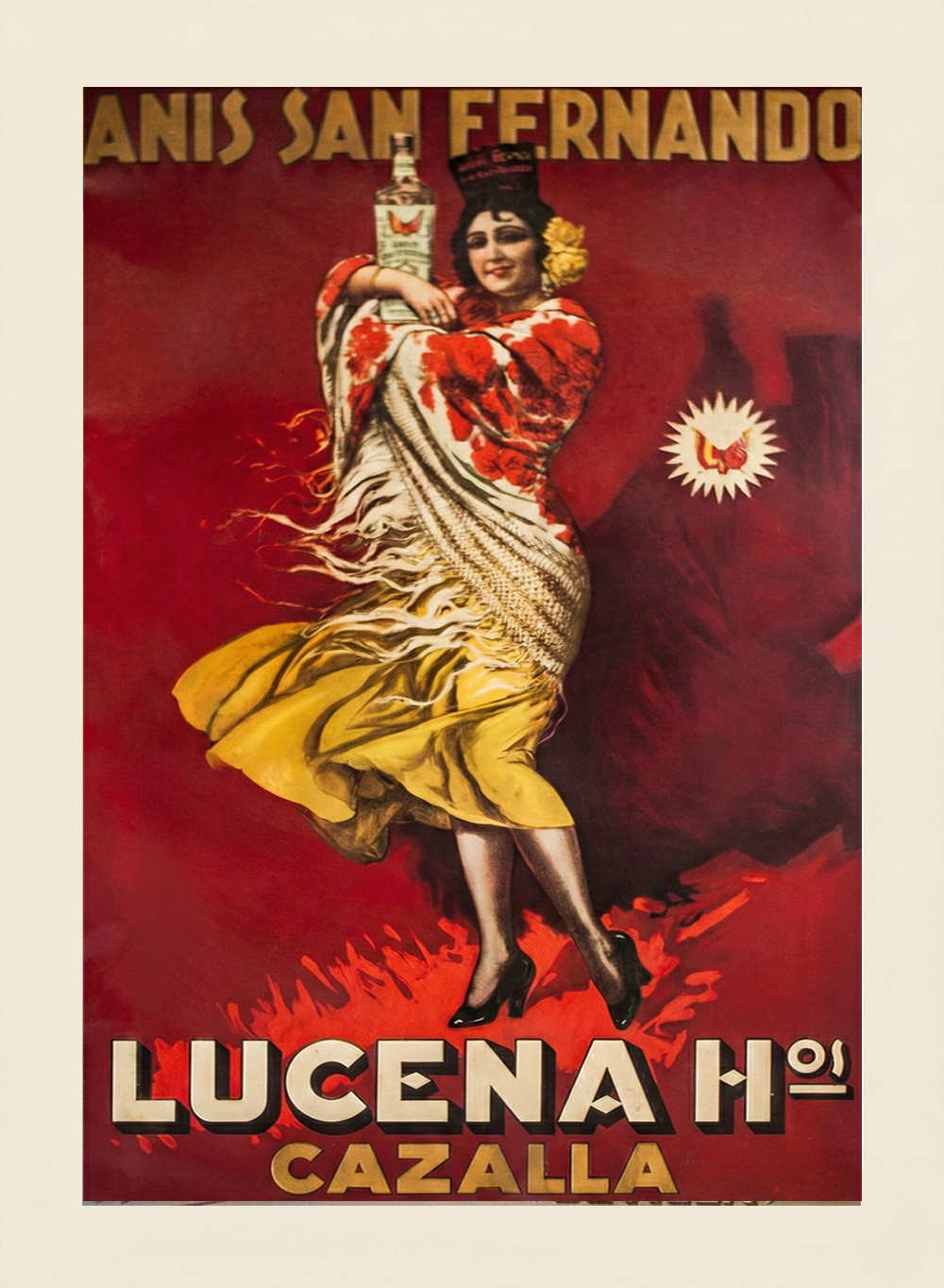 Cartel Habitación Anís San Fernando