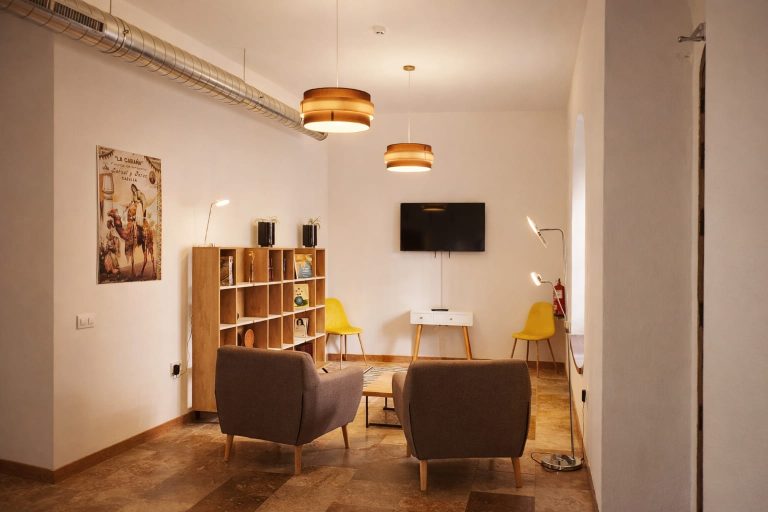 Espacios comunes Hostel Pórtico del Azahín en Cazalla de la Sierra